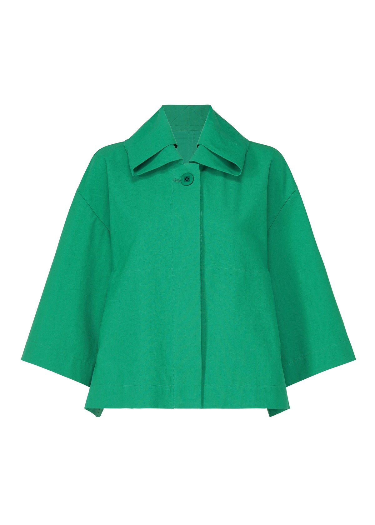 A product shot of the 132 5. ISSEY MIYAKE WASHI STRETCH jacket in viridian (61).