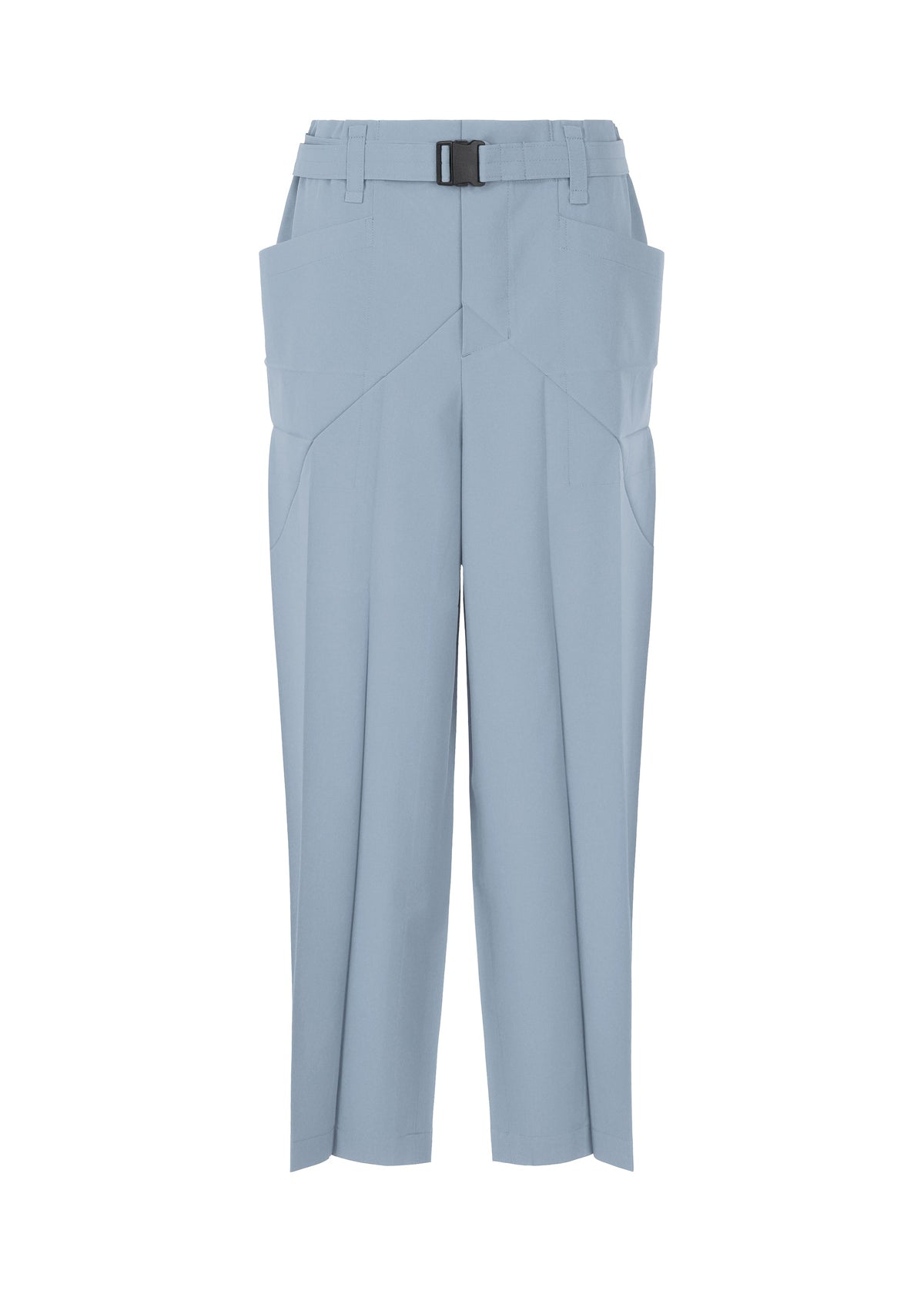 A product shot of the 132 5. ISSEY MIYAKE EDGE BOTTOMS trousers in light blue (71).