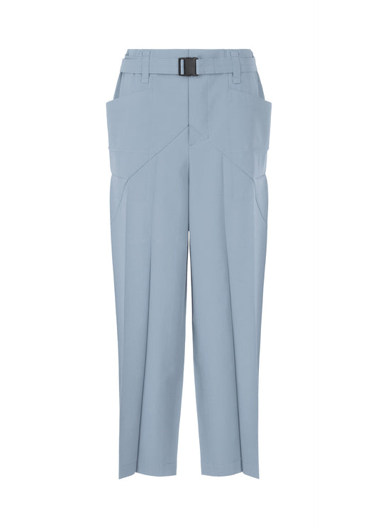 A product shot of the 132 5. ISSEY MIYAKE EDGE BOTTOMS trousers in light blue (71).