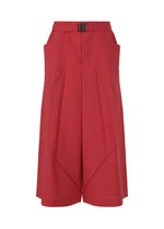 A product shot of the 132 5. ISSEY MIYAKE EDGE BOTTOMS trousers in crimson (28).