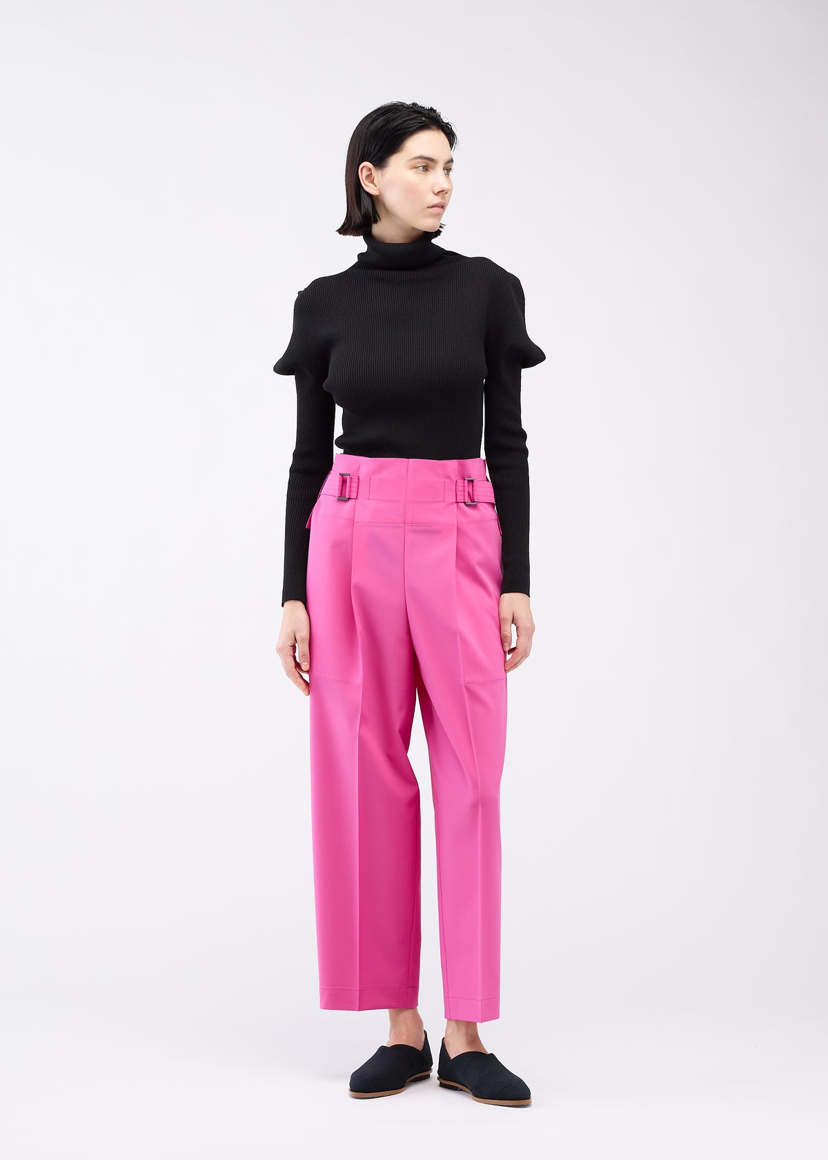 FLAT TUCK Trousers Khaki