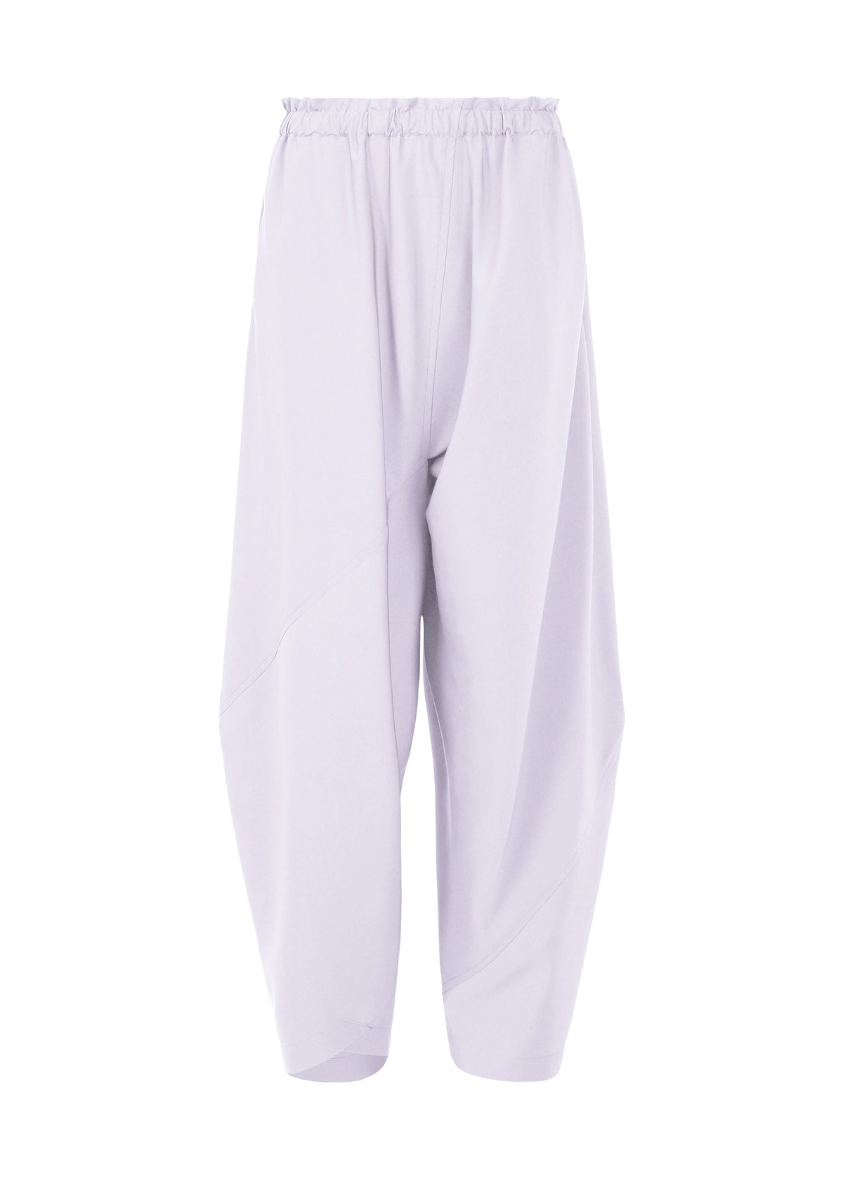 A product shot of the 132 5. ISSEY MIYAKE PARALLEL WRAP trousers in icy white (04).