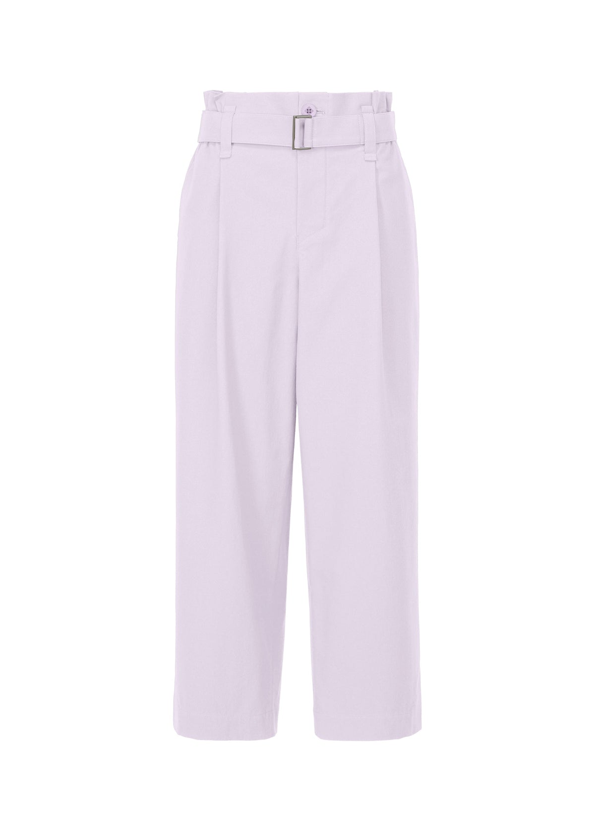 A product shot of the 132 5. ISSEY MIYAKE WASHI STRETCH trousers in icy lilac (80).