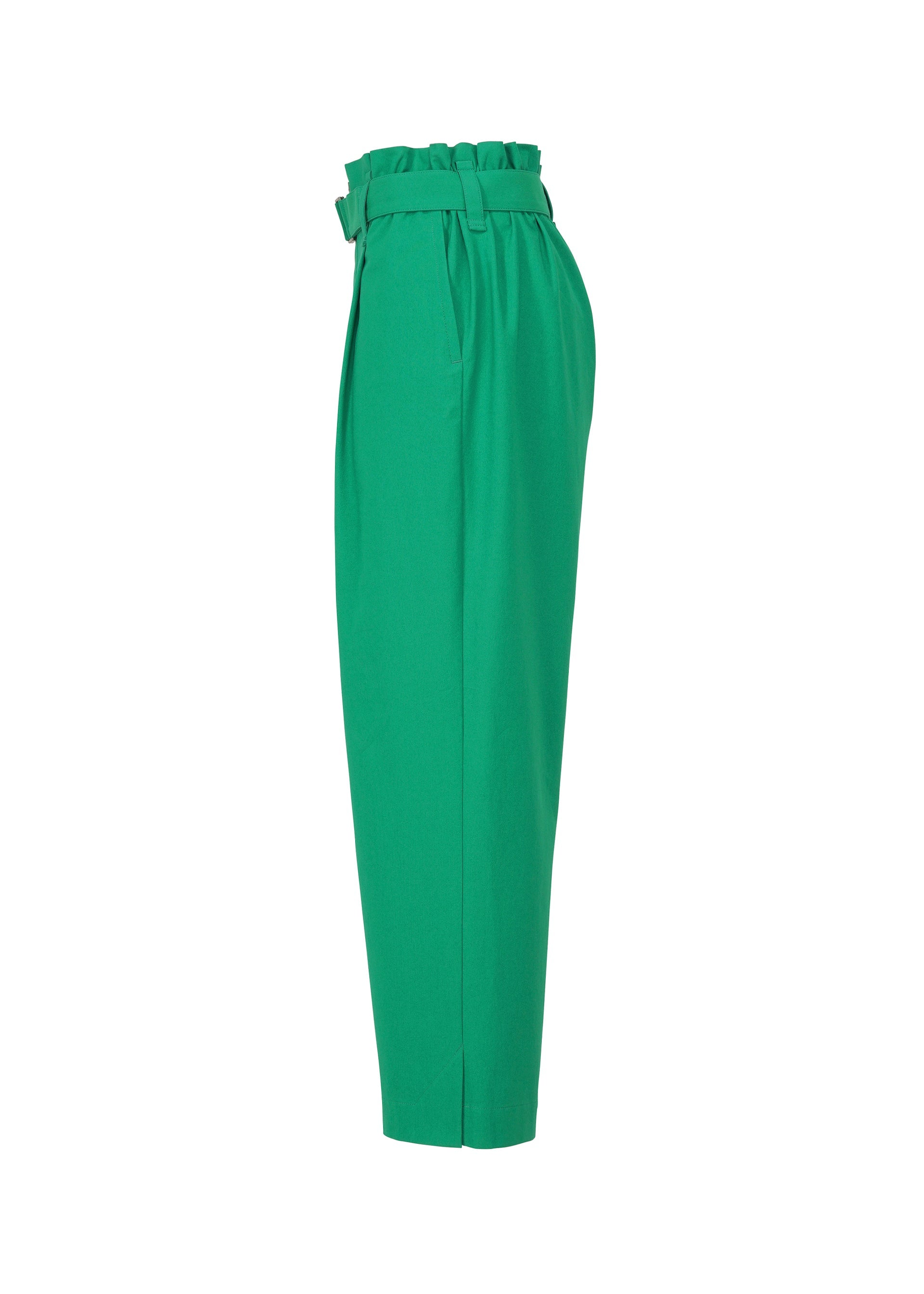 A detail shot of the 132 5. ISSEY MIYAKE WASHI STRETCH trousers.