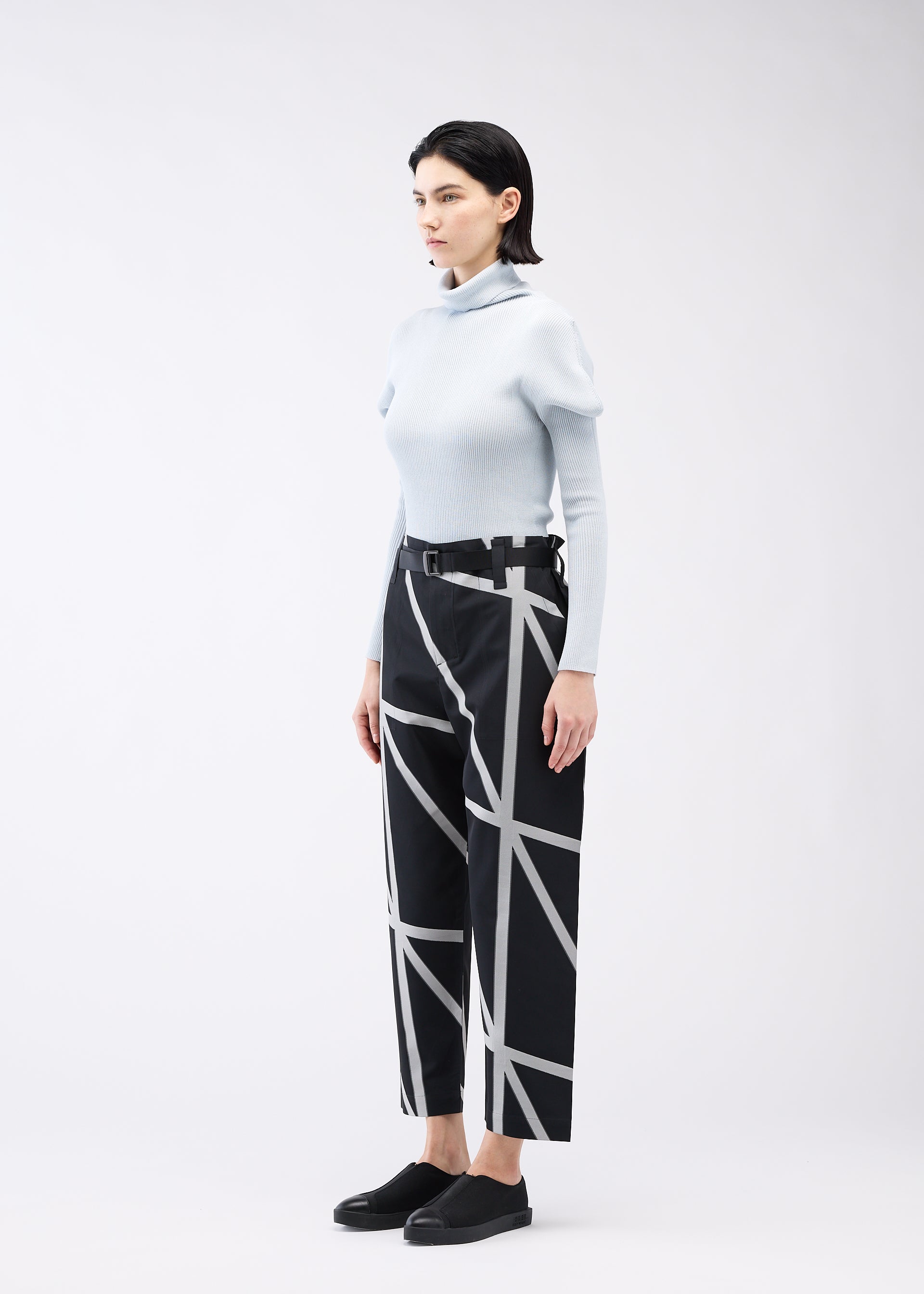 NO.5 JACQUARD Trousers Silver