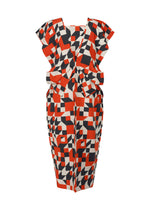 A detail shot of the 132 5. ISSEY MIYAKE BOX COMPOSITION dress.