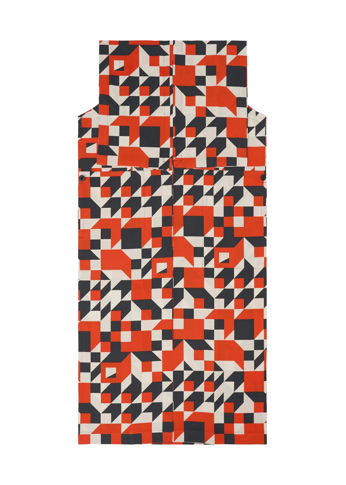 A detail shot of the 132 5. ISSEY MIYAKE BOX COMPOSITION dress.
