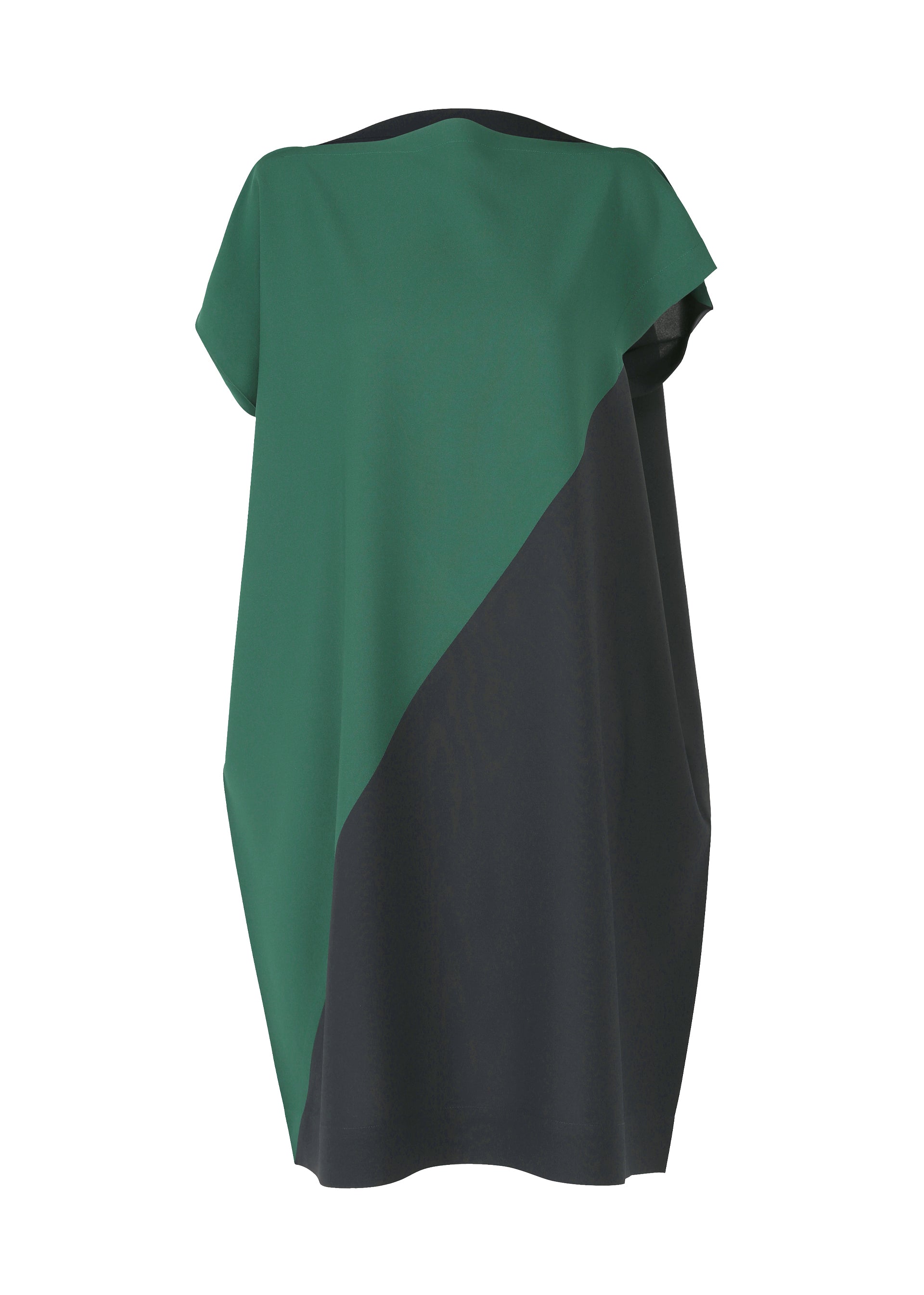 A product shot of the 132 5. ISSEY MIYAKE FLAT T BI COLOR dress in viridian x navy (69).