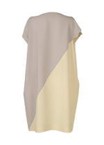 A detail shot of the 132 5. ISSEY MIYAKE FLAT T BI COLOR dress.