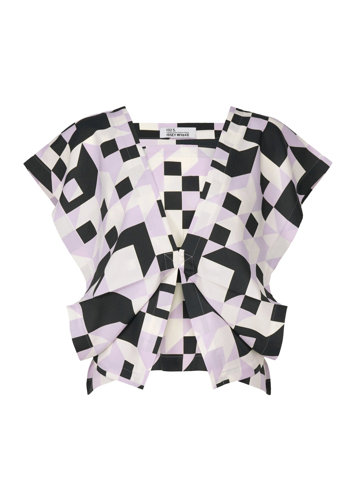 A product shot of the 132 5. ISSEY MIYAKE BOX COMPOSITION shirt in icy lilac (80).