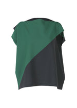 A product shot of the 132 5. ISSEY MIYAKE FLAT T BI COLOR shirt in viridian x navy (69).