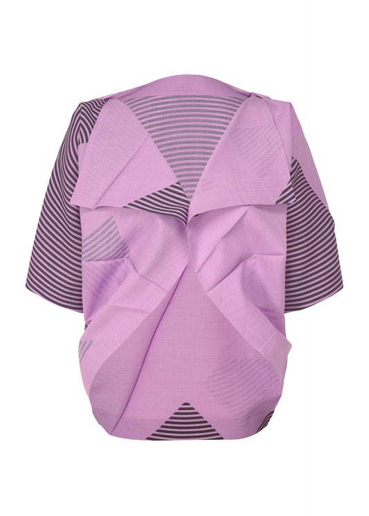 A product shot of the 132 5. ISSEY MIYAKE FOLD RAMIE PRINT cardigan in .