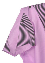 A detail shot of the 132 5. ISSEY MIYAKE FOLD RAMIE PRINT cardigan.