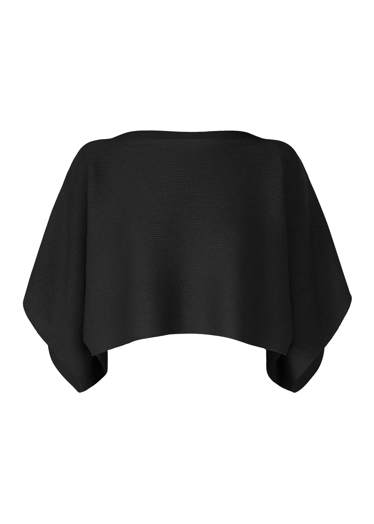 A product shot of the 132 5. ISSEY MIYAKE FLAT RIB KNIT 2 top in black (15).