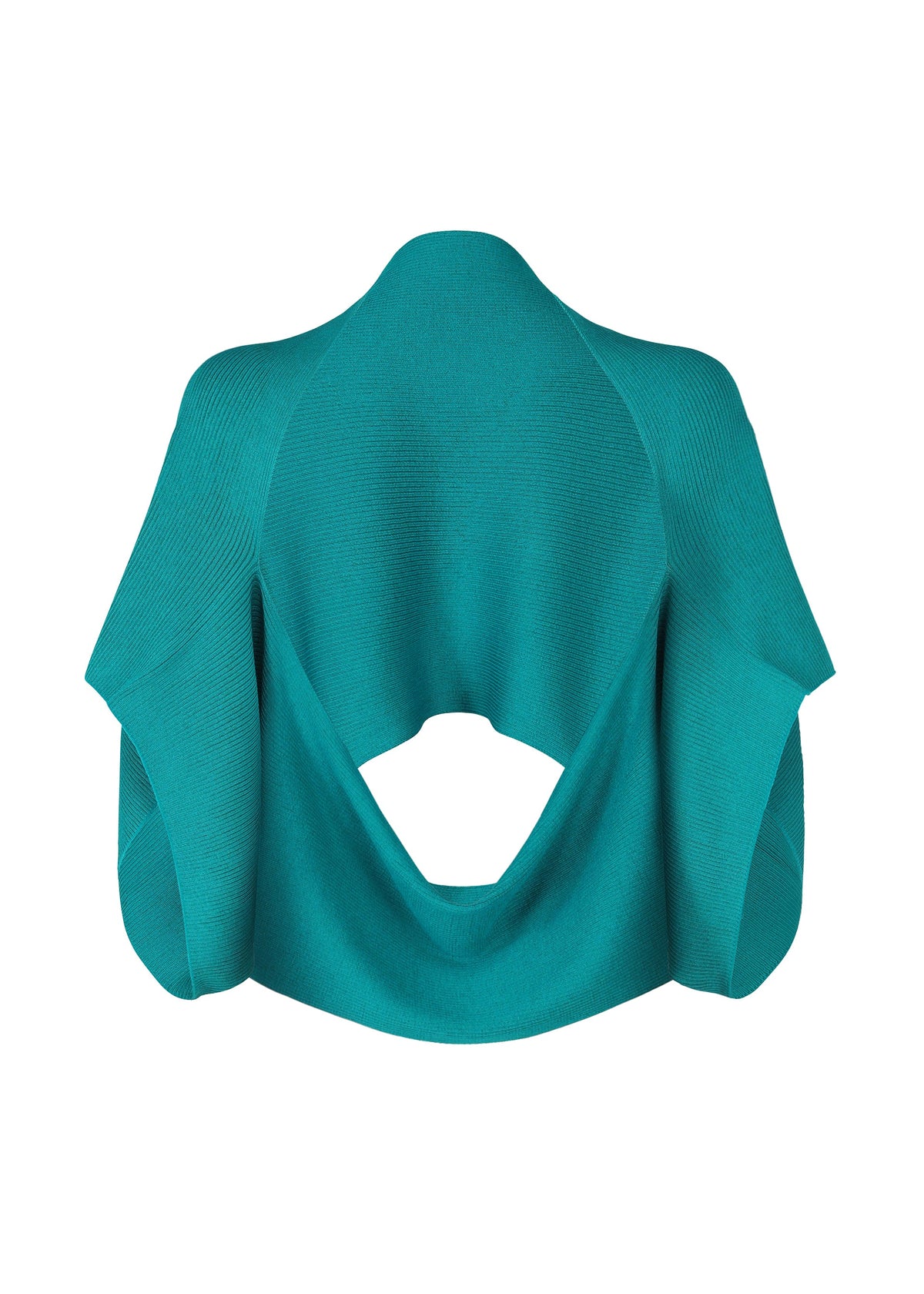 A detail shot of the 132 5. ISSEY MIYAKE FLAT RIB KNIT 2 top.