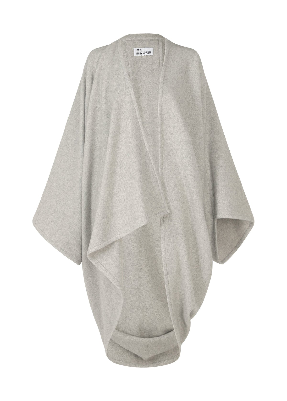 A product shot of the 132 5. ISSEY MIYAKE DRAPE COAT coat in light grey (11).
