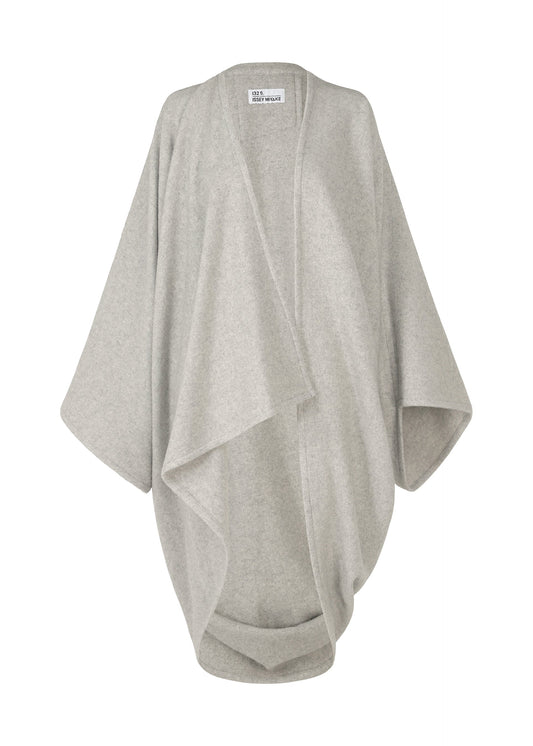 A product shot of the 132 5. ISSEY MIYAKE DRAPE COAT coat in light grey (11).