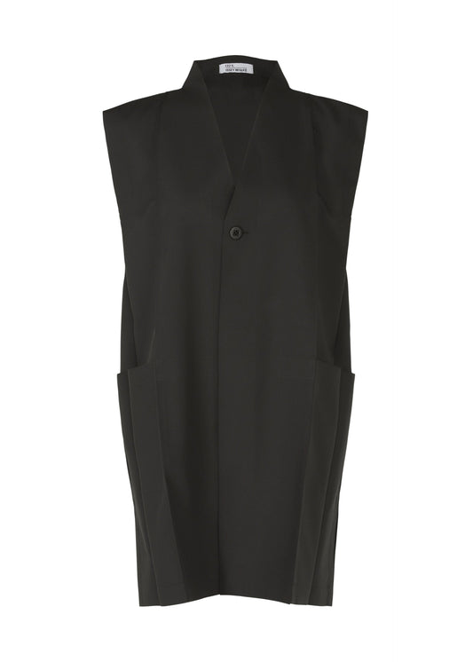A product shot of the 132 5. ISSEY MIYAKE 132 5. FLAT 1 vest in black (15).