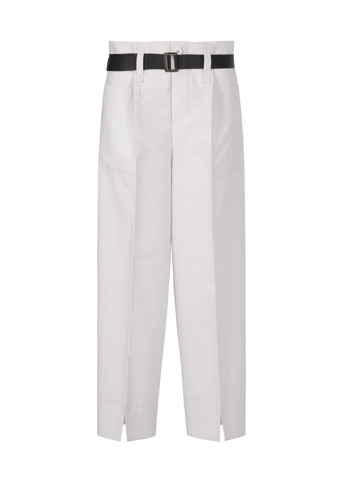 A product shot of the 132 5. ISSEY MIYAKE 132 5. FLAT 1 trousers in smoke white (05).