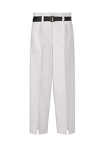 A product shot of the 132 5. ISSEY MIYAKE 132 5. FLAT 1 trousers in smoke white (05).