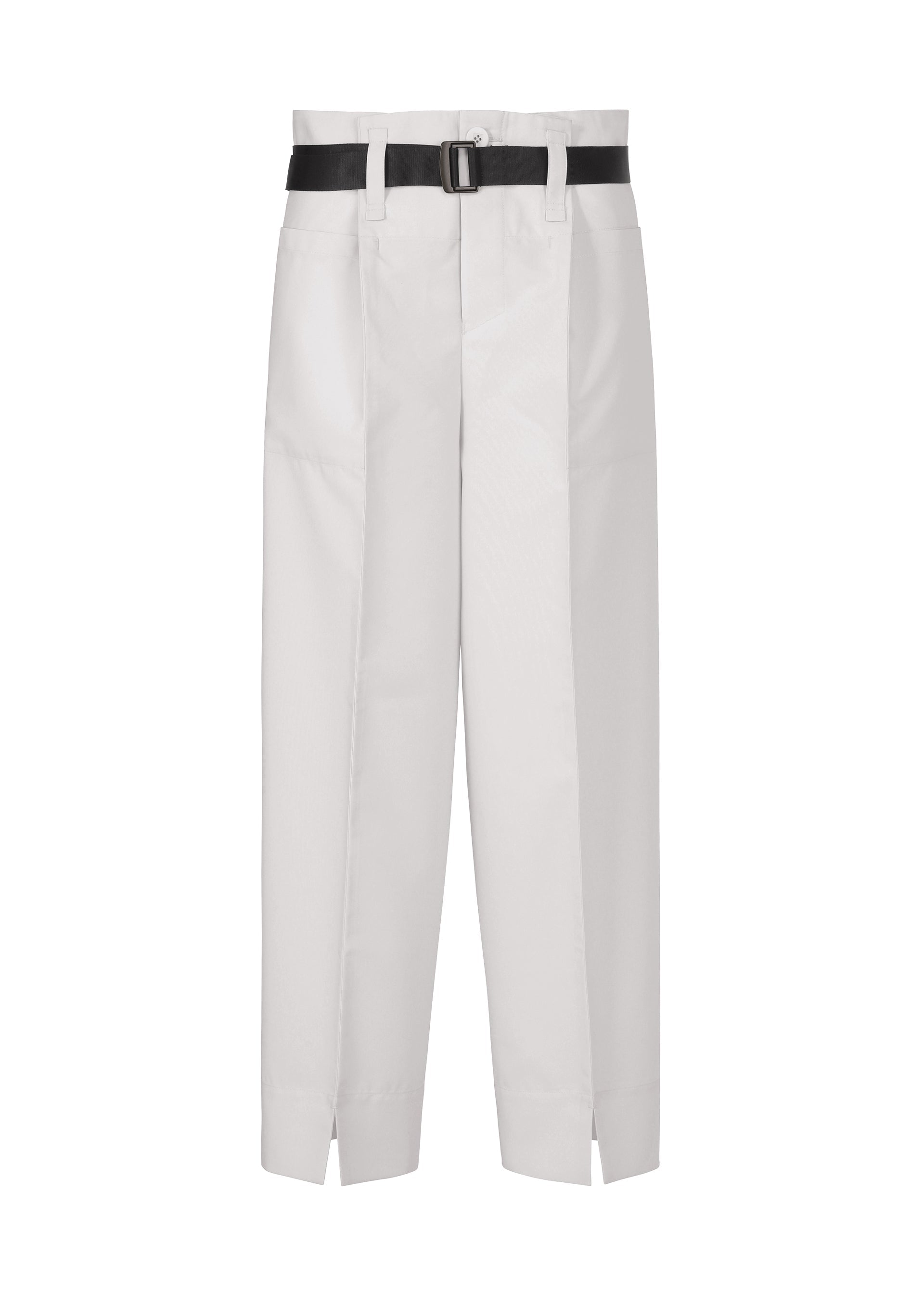 A product shot of the 132 5. ISSEY MIYAKE 132 5. FLAT 1 trousers in smoke white (05).