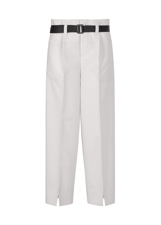 A product shot of the 132 5. ISSEY MIYAKE 132 5. FLAT 1 trousers in smoke white (05).