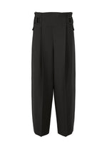 A product shot of the 132 5. ISSEY MIYAKE WOOL LIKE FLAT TUCK trousers in black (15).