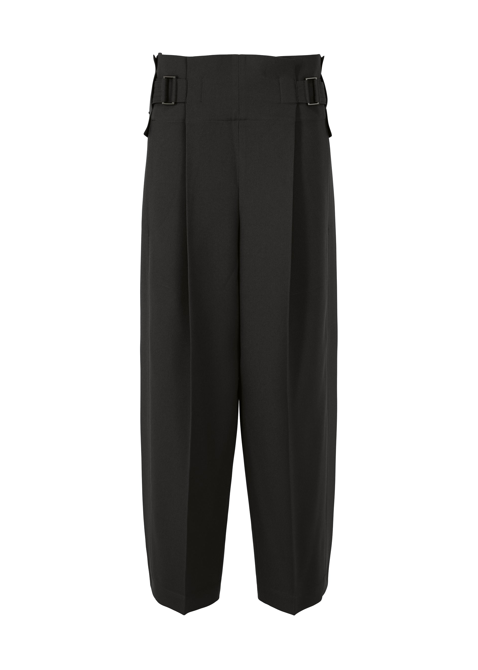 A product shot of the 132 5. ISSEY MIYAKE WOOL LIKE FLAT TUCK trousers in black (15).
