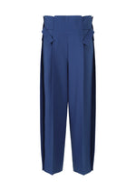 A detail shot of the 132 5. ISSEY MIYAKE WOOL LIKE FLAT TUCK trousers.