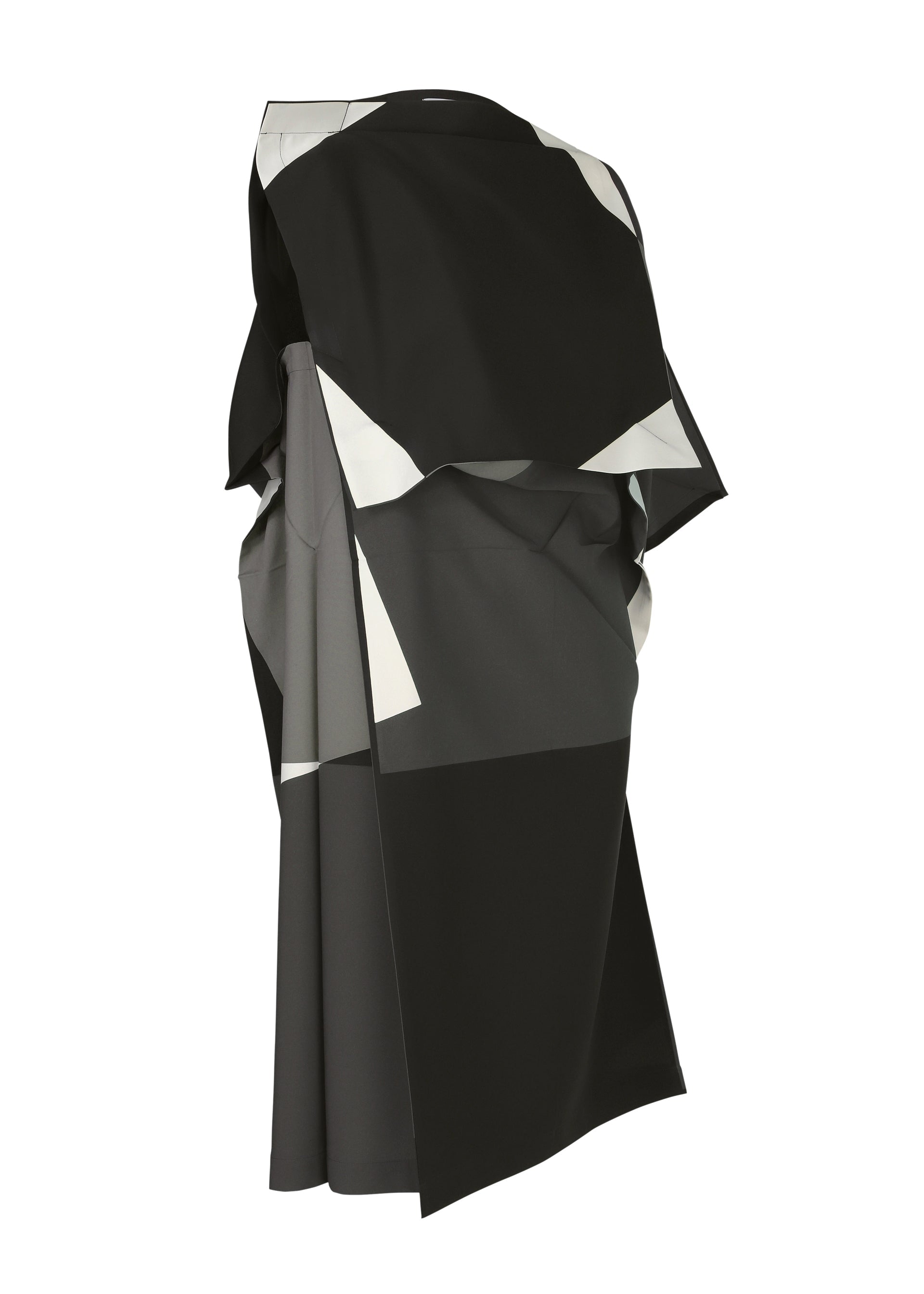 A detail shot of the 132 5. ISSEY MIYAKE POSITIONS dress.