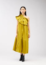 A model wears the 132 5. ISSEY MIYAKE NO.3 dress.