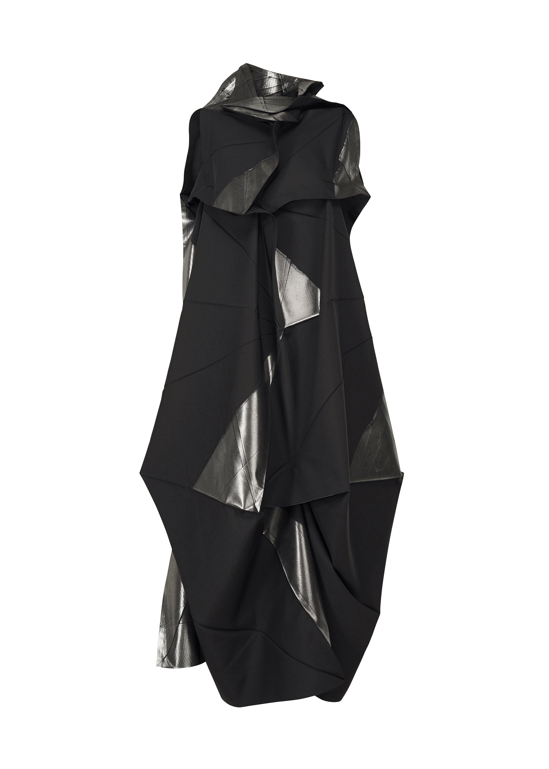 A product shot of the 132 5. ISSEY MIYAKE NO.16 FOIL dress in black (15).