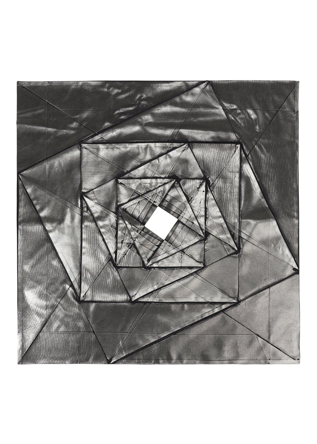 A detail shot of the 132 5. ISSEY MIYAKE NO.16 FOIL dress.