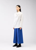 A model wears the 132 5. ISSEY MIYAKE CLEANCUT WOOL clothing.