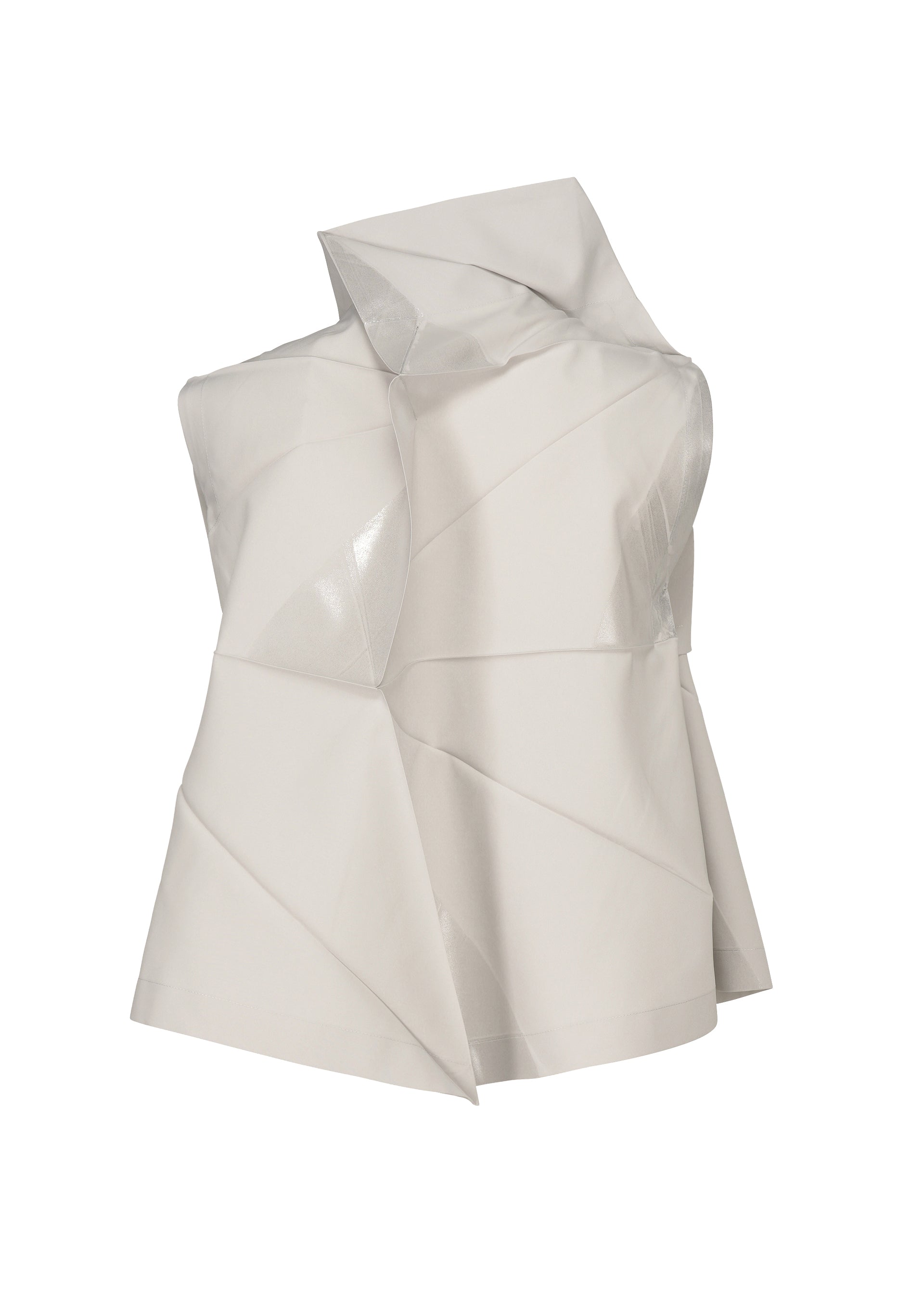 A detail shot of the 132 5. ISSEY MIYAKE NO.16 FOIL shirt.