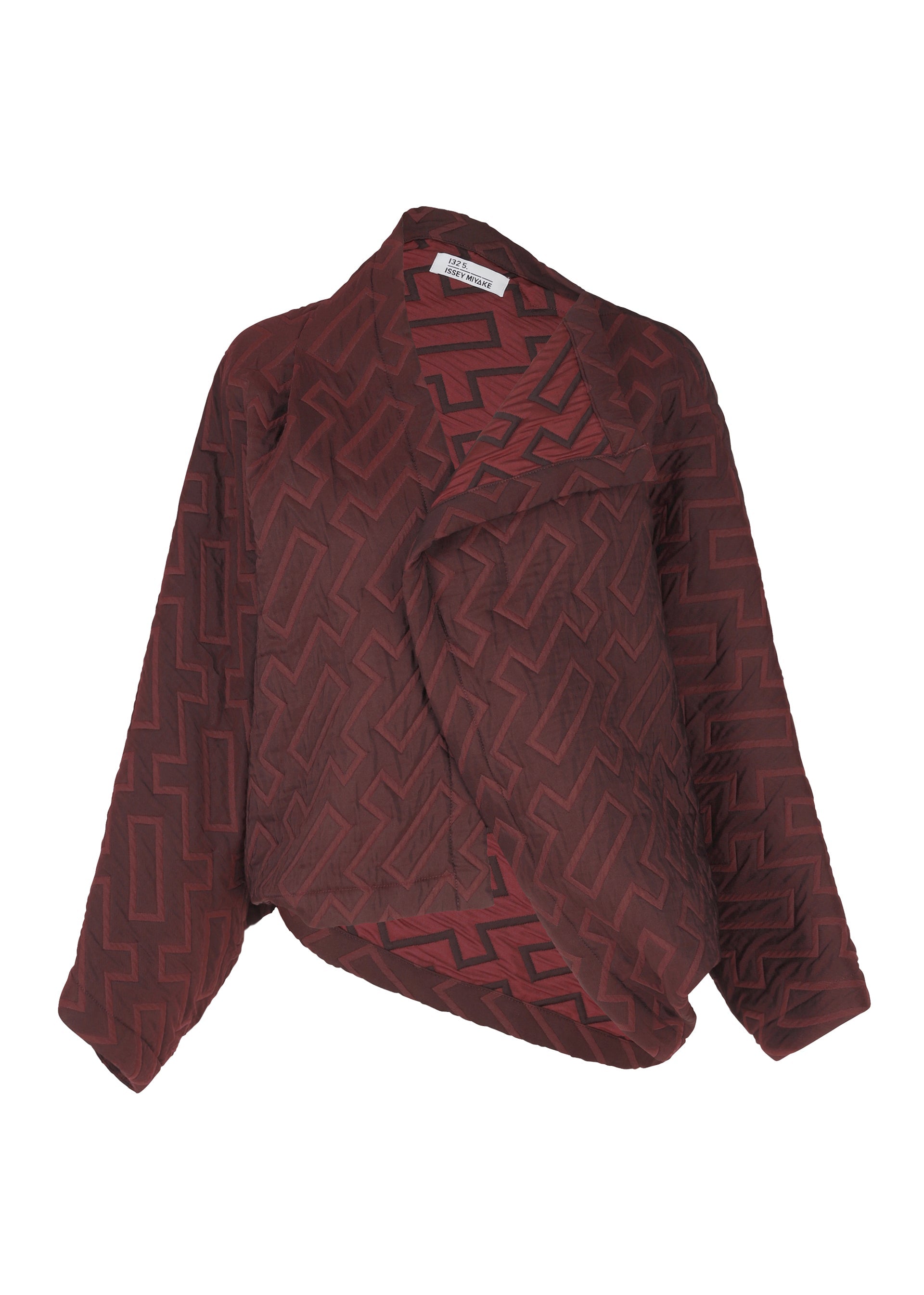 A product shot of the 132 5. ISSEY MIYAKE ONE CLOTH PUFF clothing in bordeaux (84).