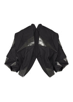 A product shot of the 132 5. ISSEY MIYAKE NO.16 FOIL cardigan in black (15).
