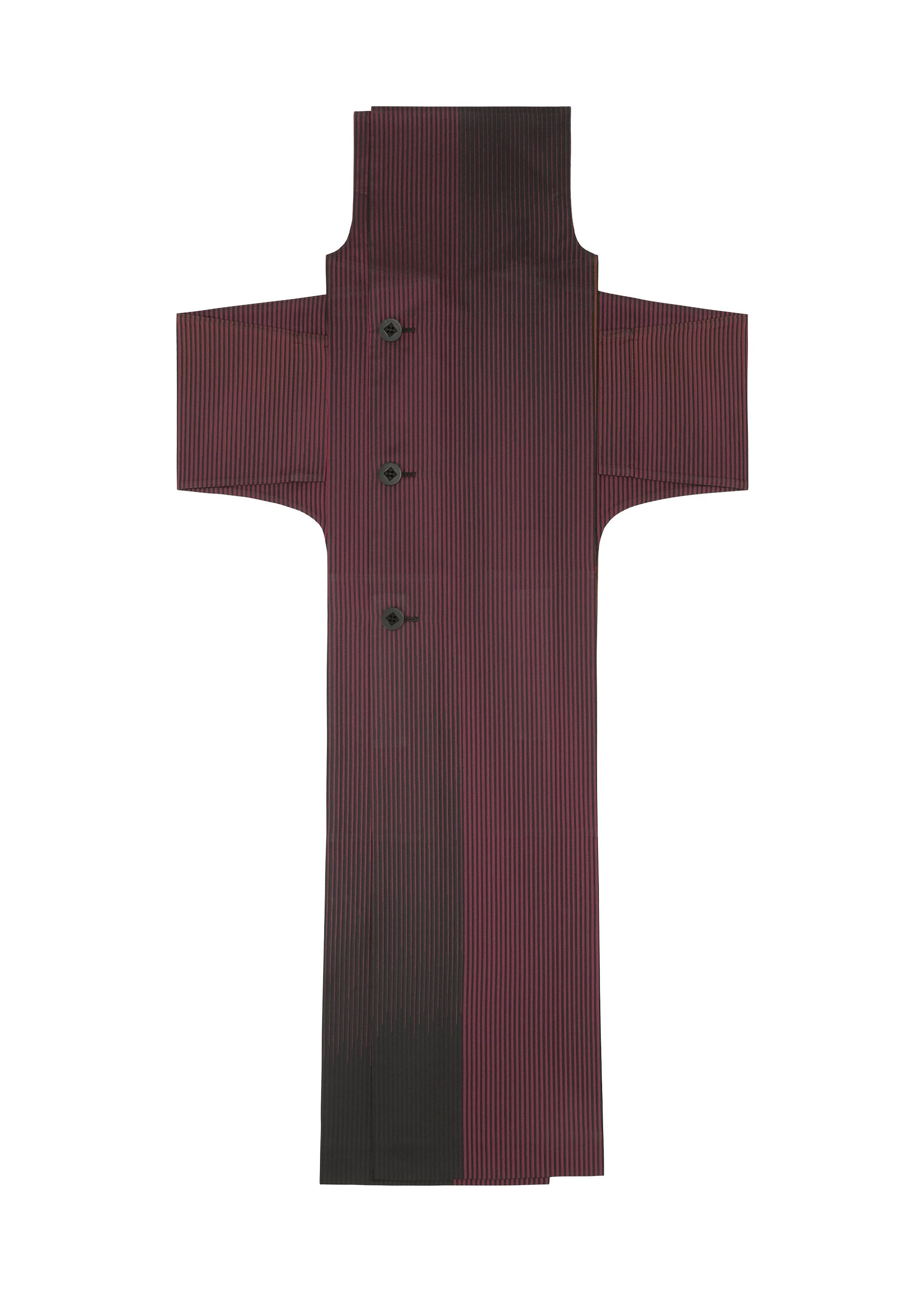 A detail shot of the 132 5. ISSEY MIYAKE GRADATION COAT clothing.