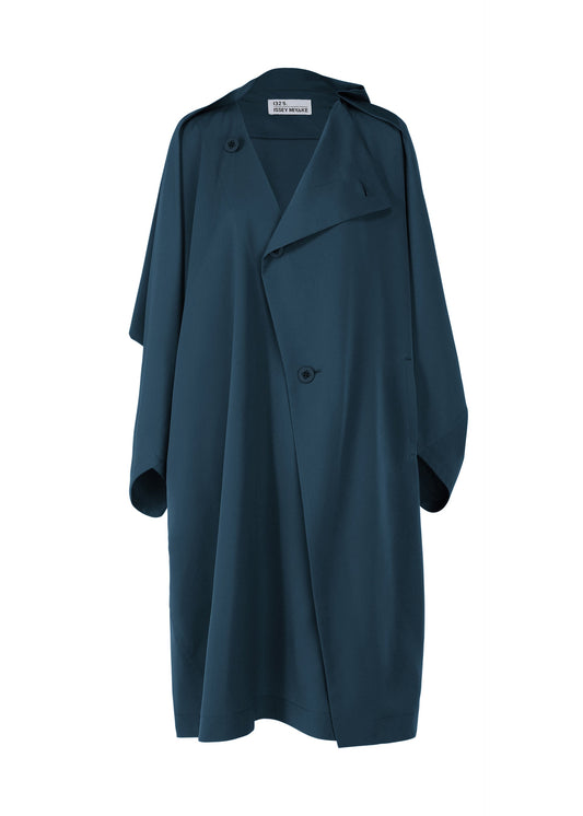 A product shot of the 132 5. ISSEY MIYAKE PARALLEL WRAP coat in navy (75).