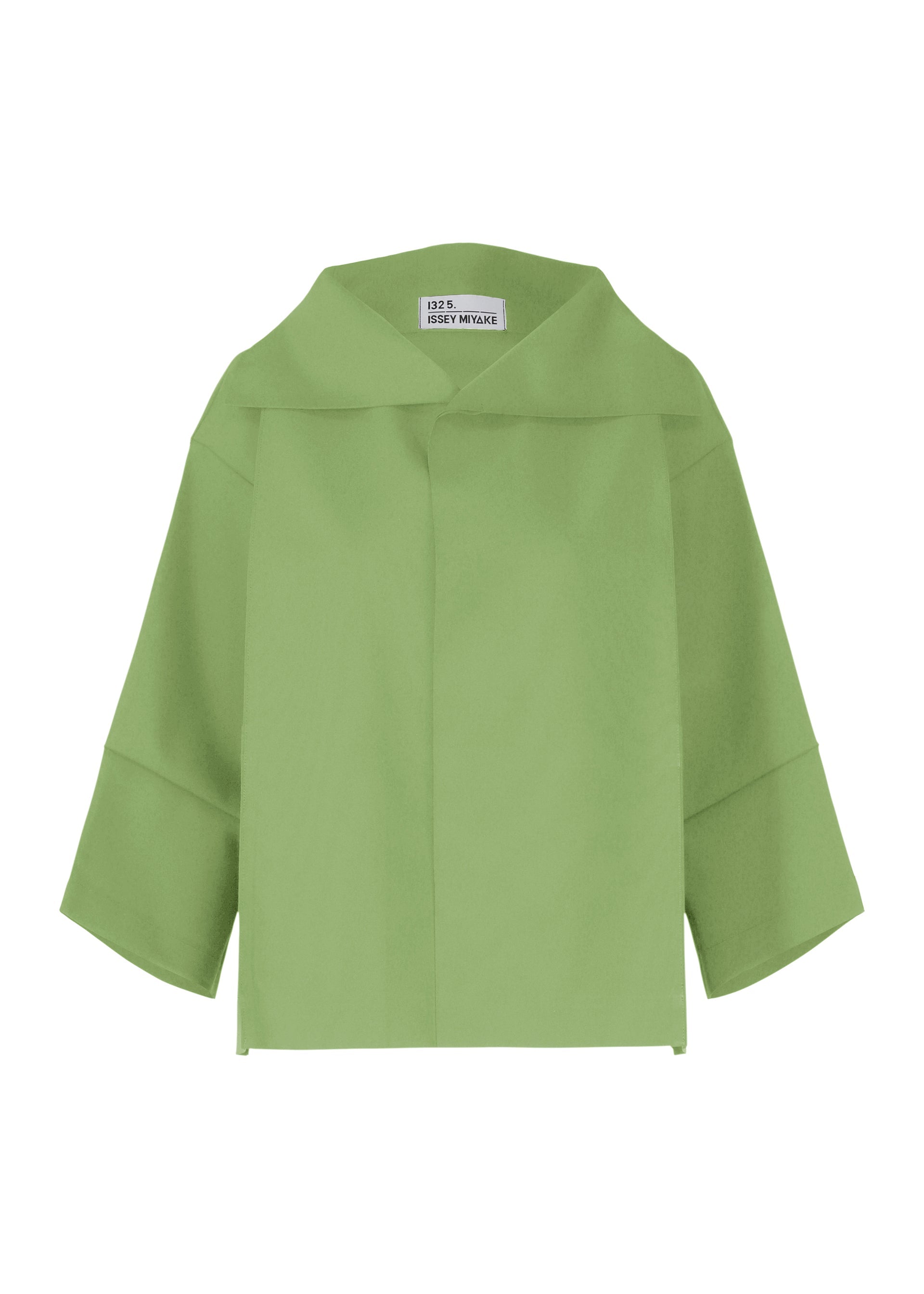 A product shot of the 132 5. ISSEY MIYAKE 132 5. FLAT 2 jacket in olive green.