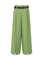 A product shot of the 132 5. ISSEY MIYAKE 132 5. FLAT 2 trousers in olive green.