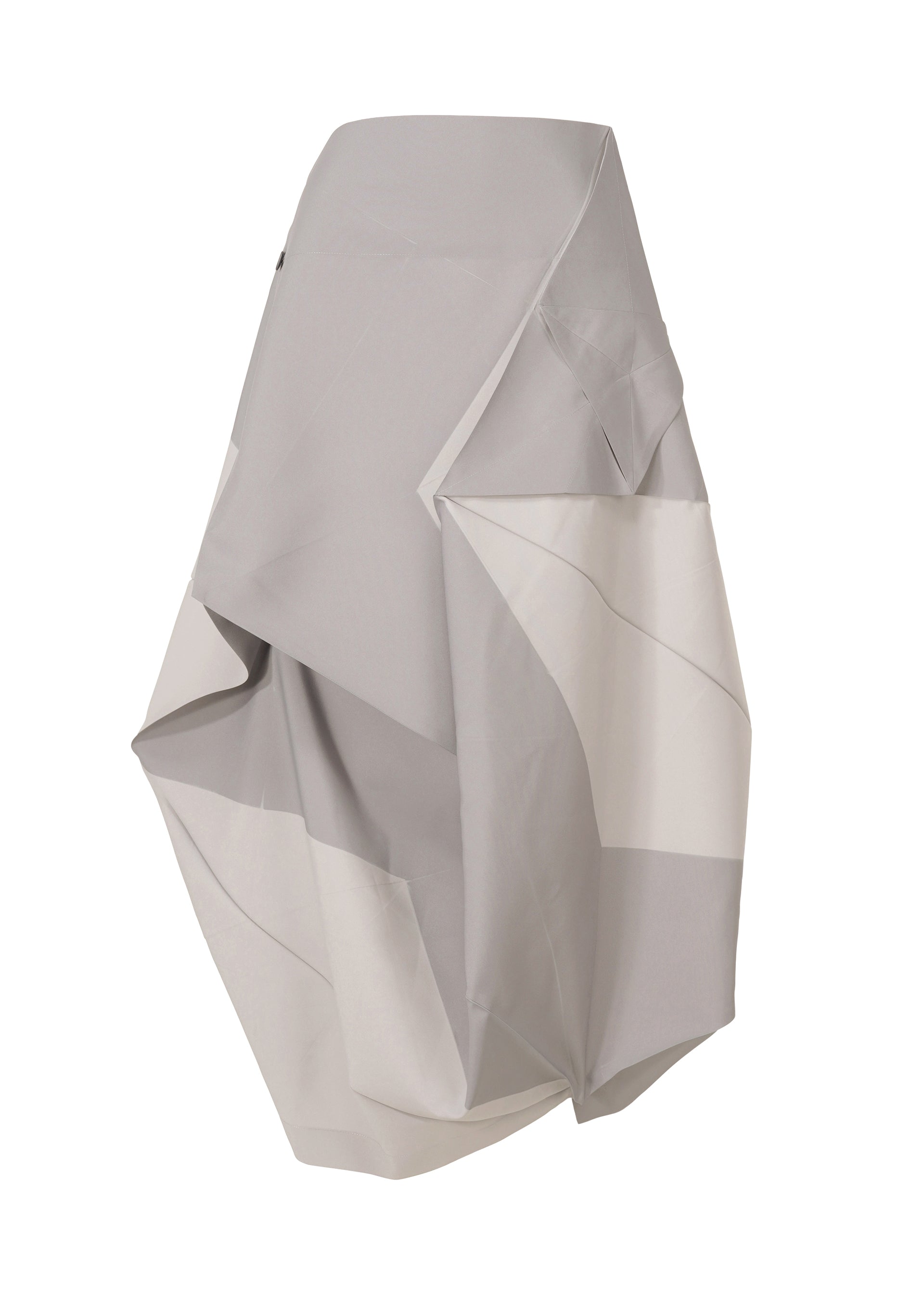 A product shot of the 132 5. ISSEY MIYAKE NO.17 PRINT skirt in grey (12).