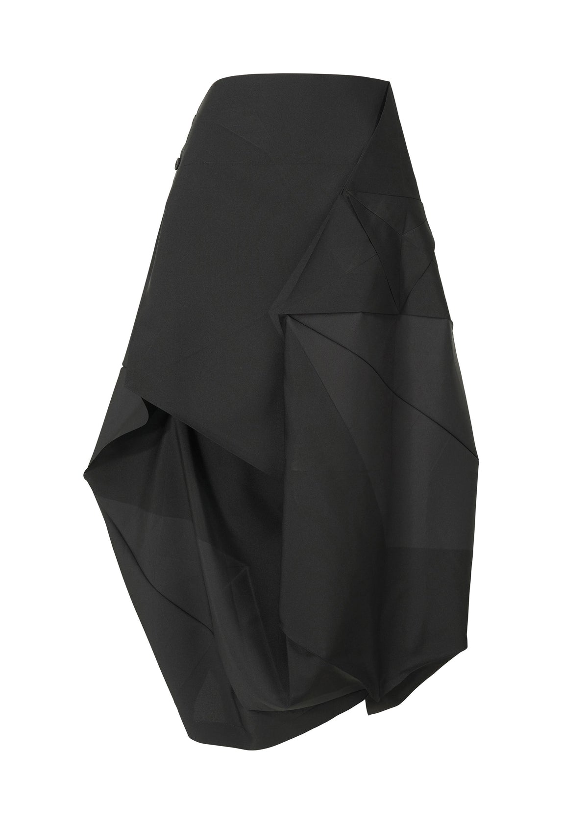 A product shot of the 132 5. ISSEY MIYAKE NO.17 PRINT skirt in charcoal (14).