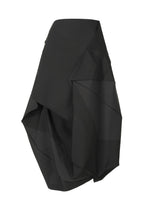 A product shot of the 132 5. ISSEY MIYAKE NO.17 PRINT skirt in charcoal (14).