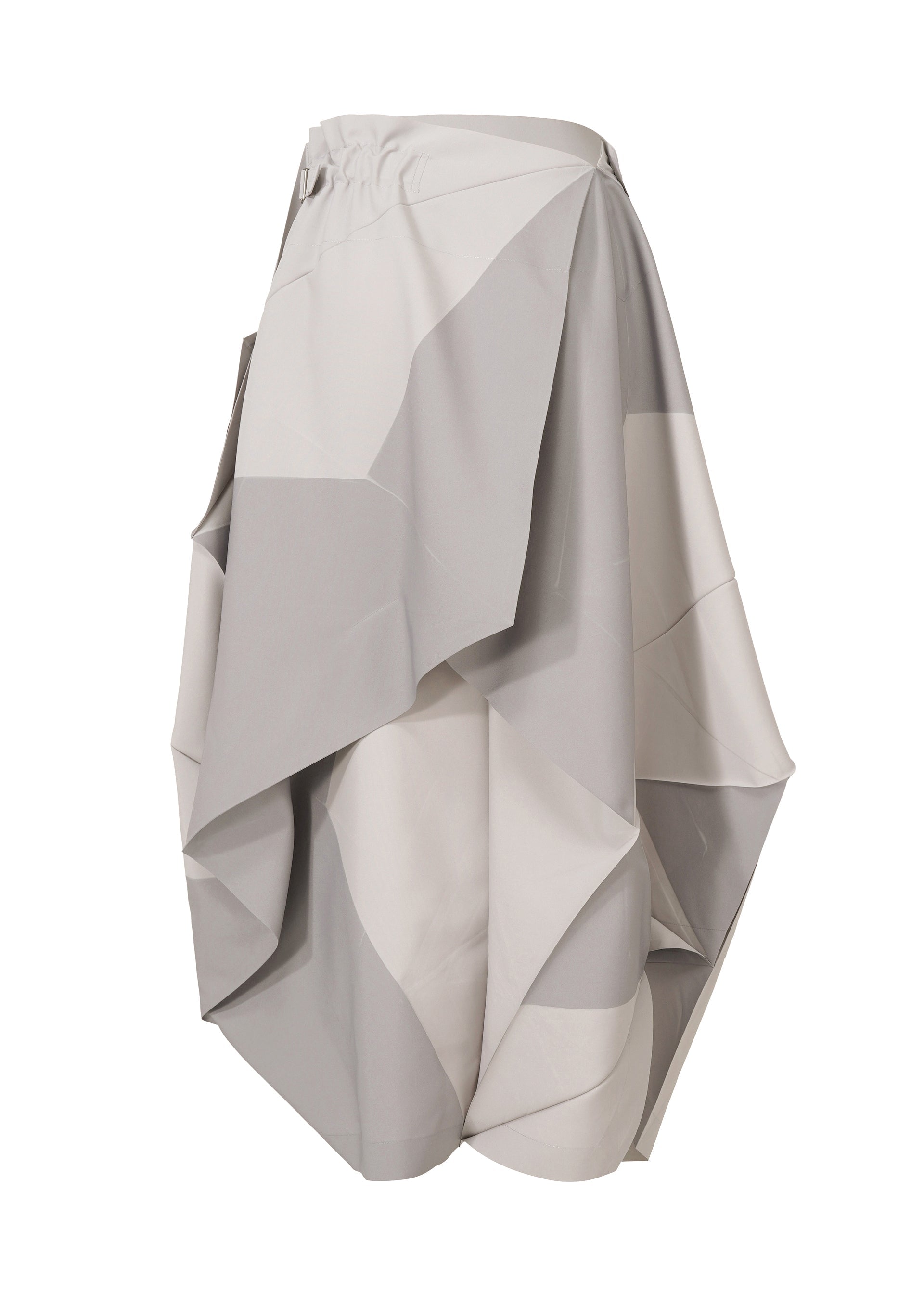 A detail shot of the 132 5. ISSEY MIYAKE NO.17 PRINT skirt.