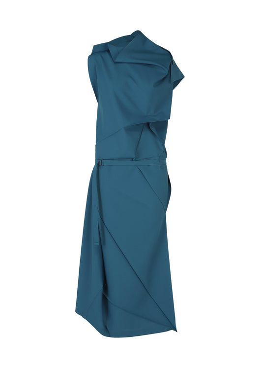 A product shot of the 132 5. ISSEY MIYAKE FACET SOLID dress in blue (72).