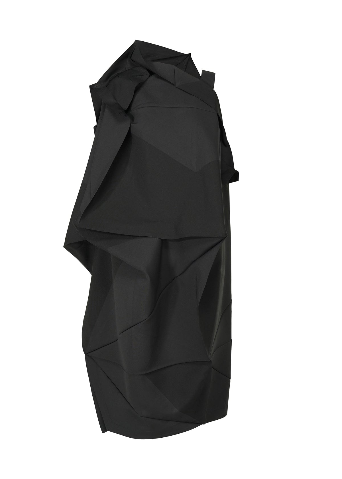 A product shot of the 132 5. ISSEY MIYAKE NO.17 PRINT dress in charcoal (14).