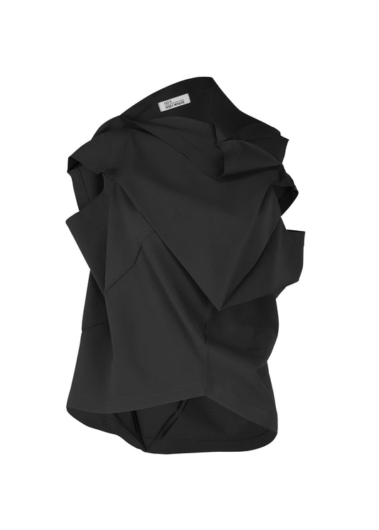 A product shot of the 132 5. ISSEY MIYAKE FACET SOLID shirt in black (15).