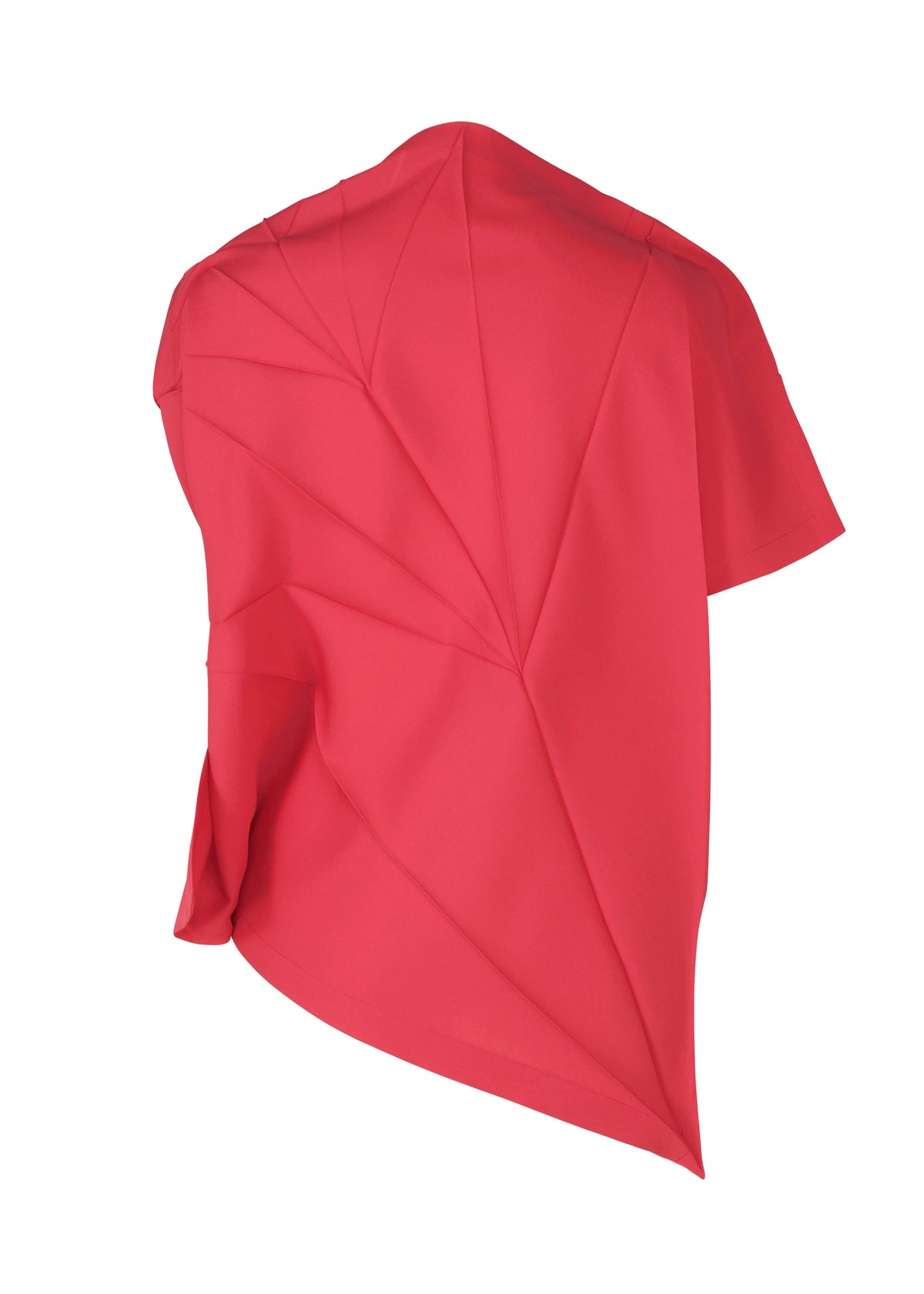 A detail shot of the 132 5. ISSEY MIYAKE RADIAL FOLD SHIRT top.