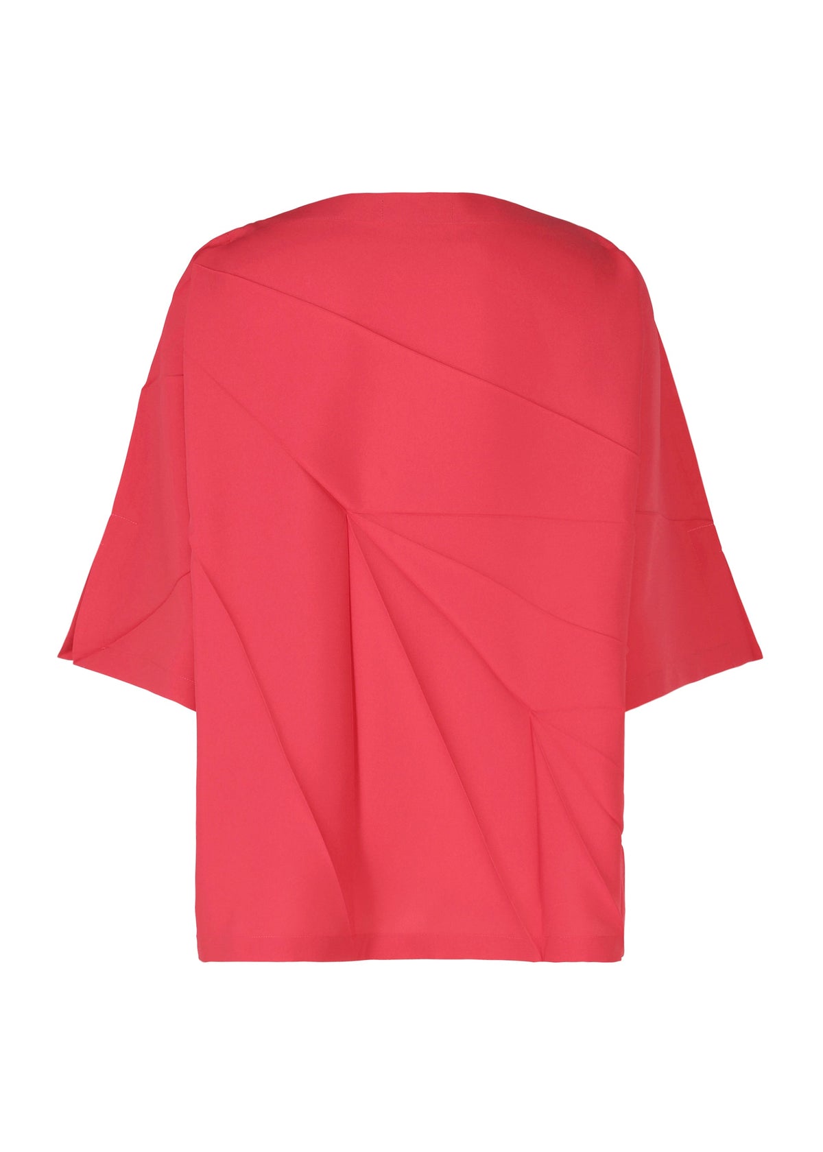A detail shot of the 132 5. ISSEY MIYAKE RADIAL FOLD SHIRT top.